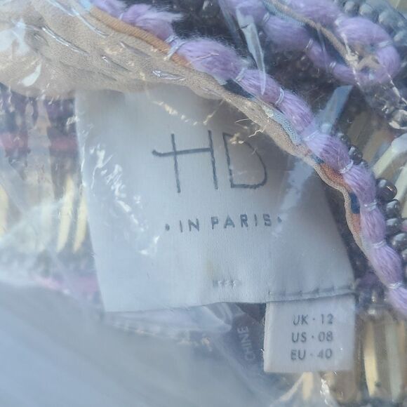 Anthropologie HD in Paris Mayacamas Multi-Color‎ Maxi Dress Beaded Halter 8 NWOT - Picture 8 of 8